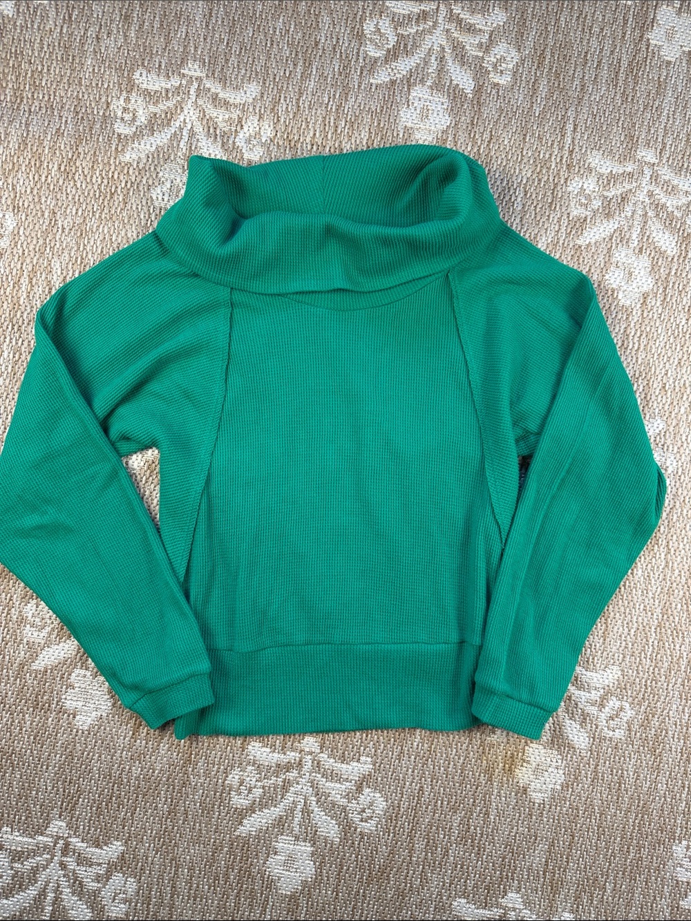 Pilcro Green Cozy Funnel Neck Women's Sweater